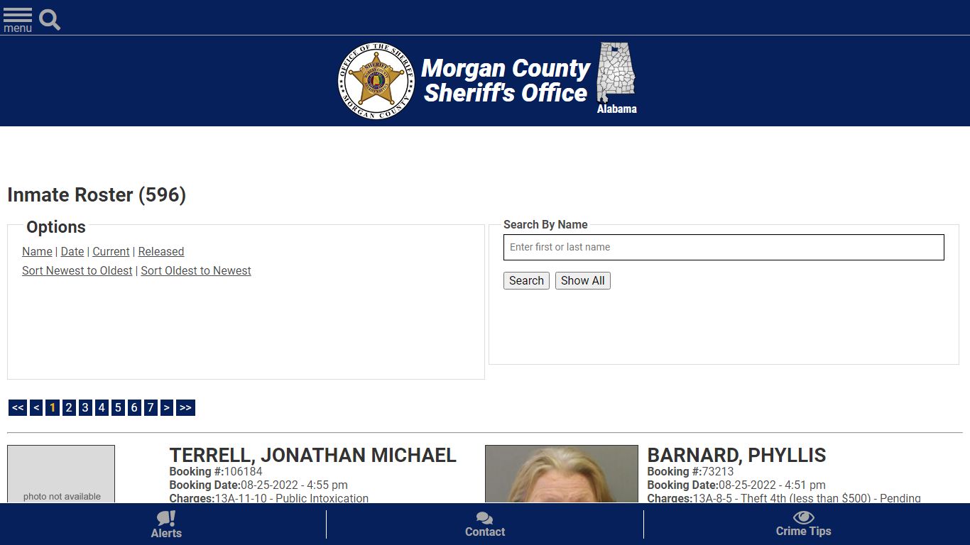 Inmate Roster (576) - Morgan County Sheriff, Al